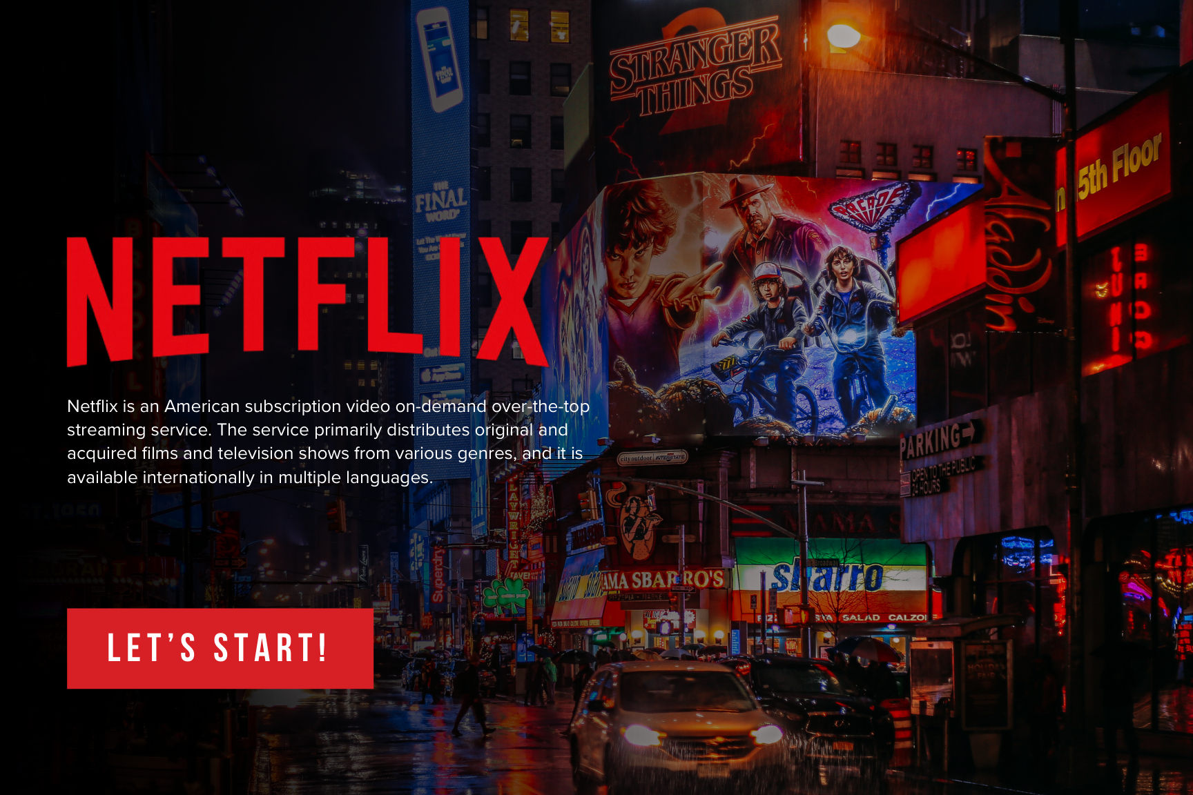 Netflix Style Guide — opening slide with Times Square billboards